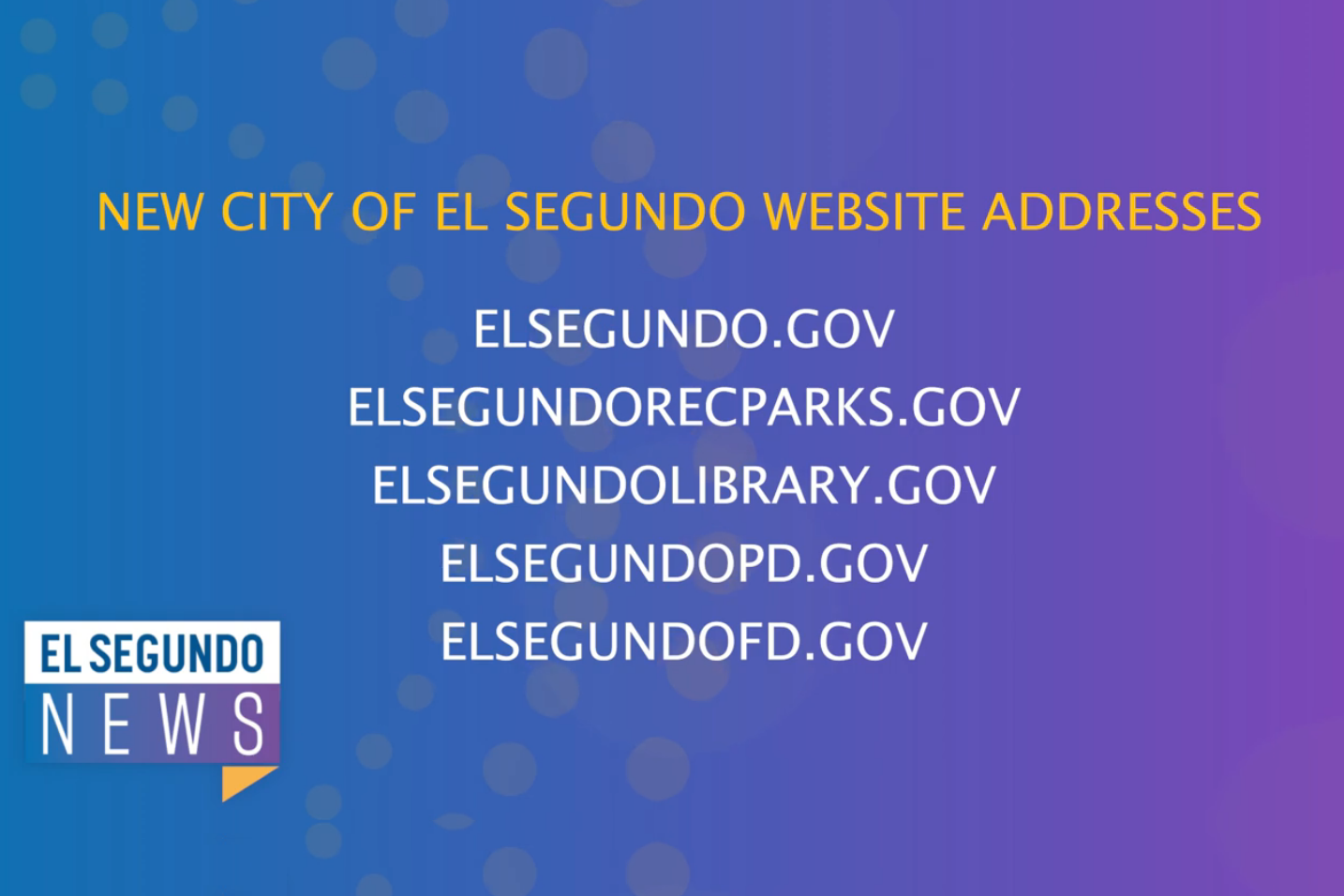 City Websites Moving to .Gov